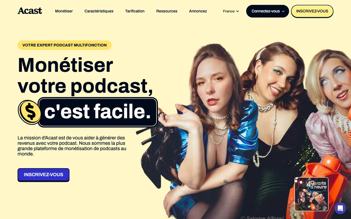 Page d'accueil de Acast