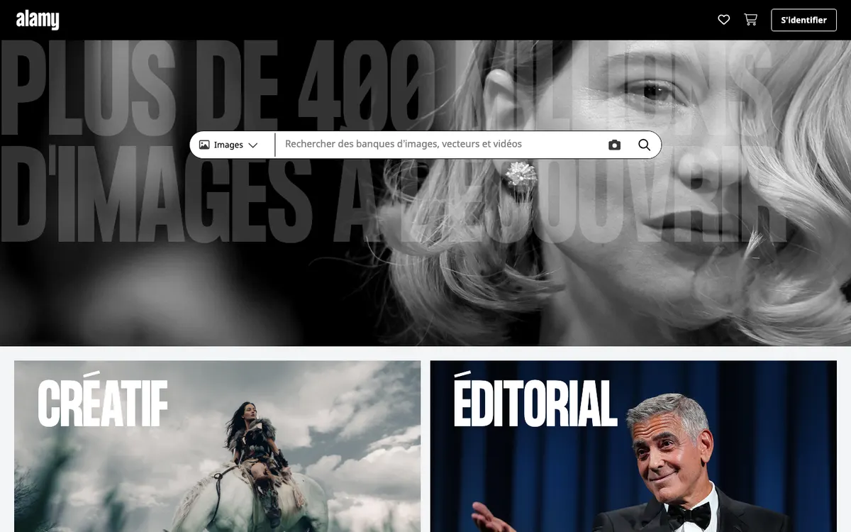 Page d'accueil de Alamy