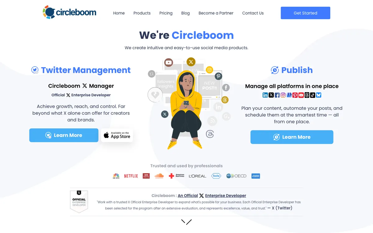 Page d'accueil de Circleboom