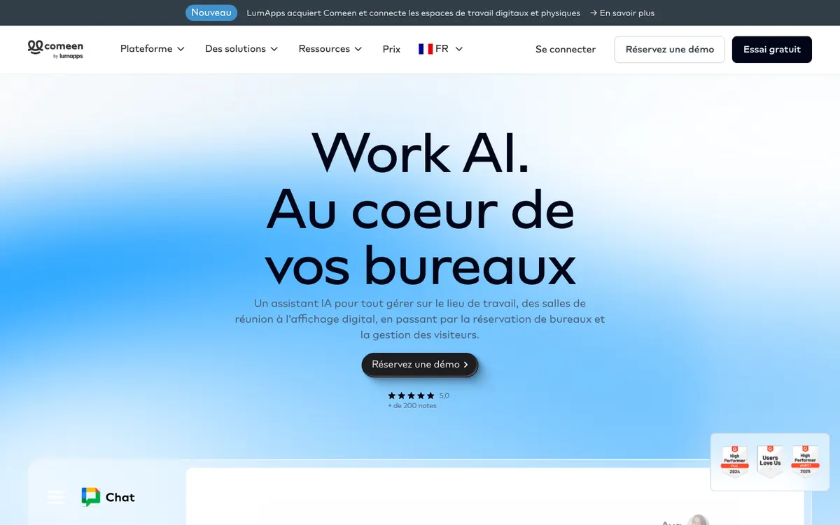 Page d'accueil de Comeen