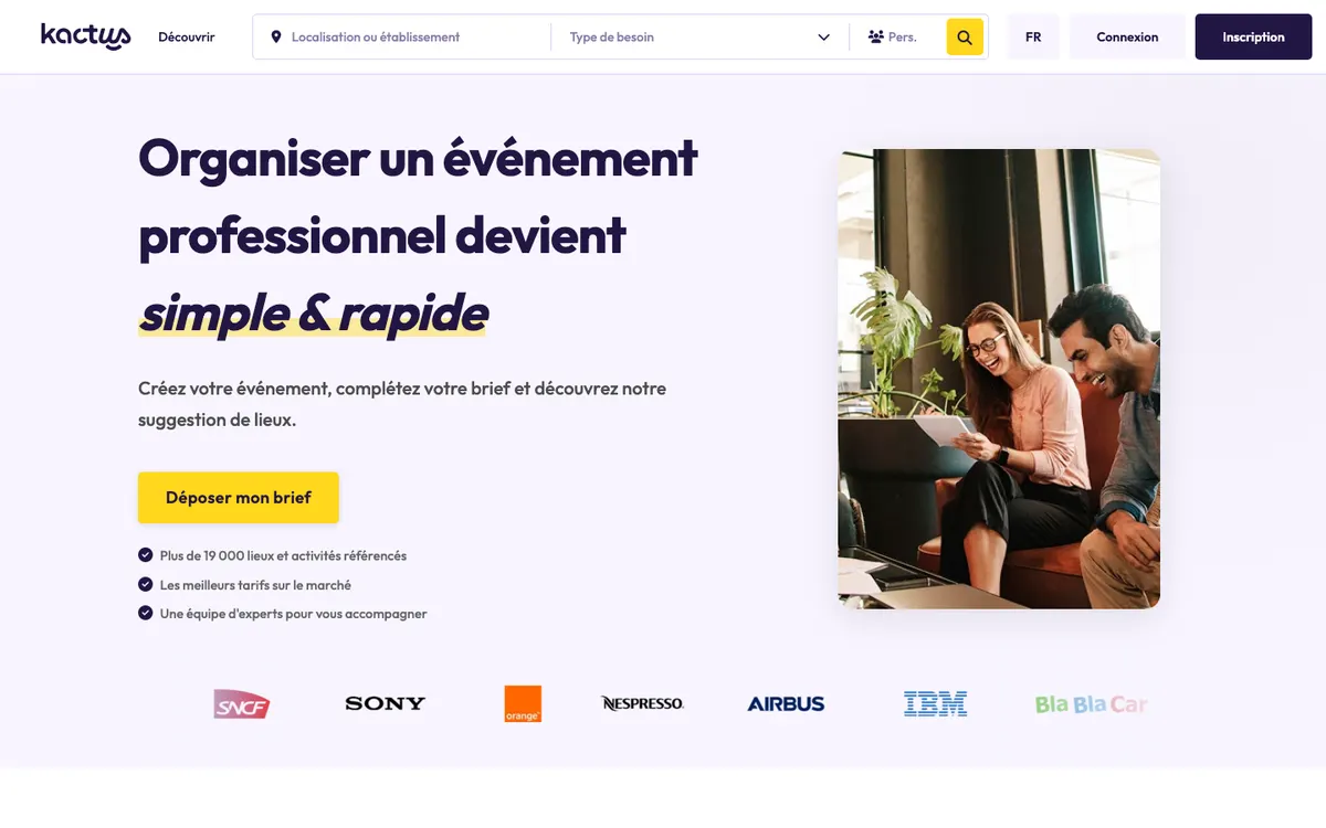 Page d'accueil de Kactus