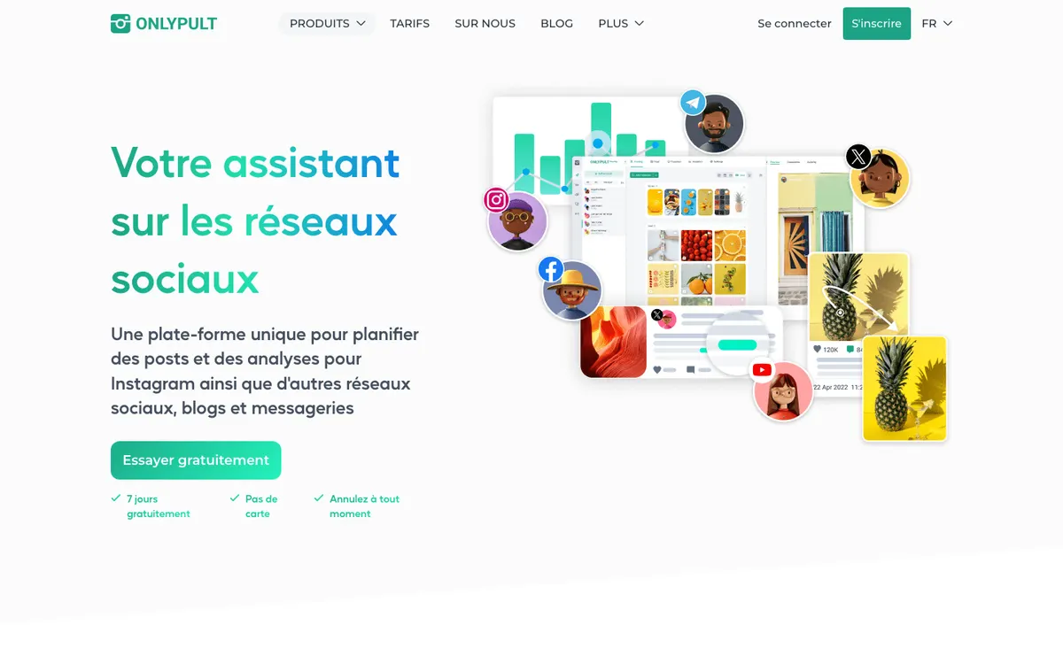 Page d'accueil de Onlypult