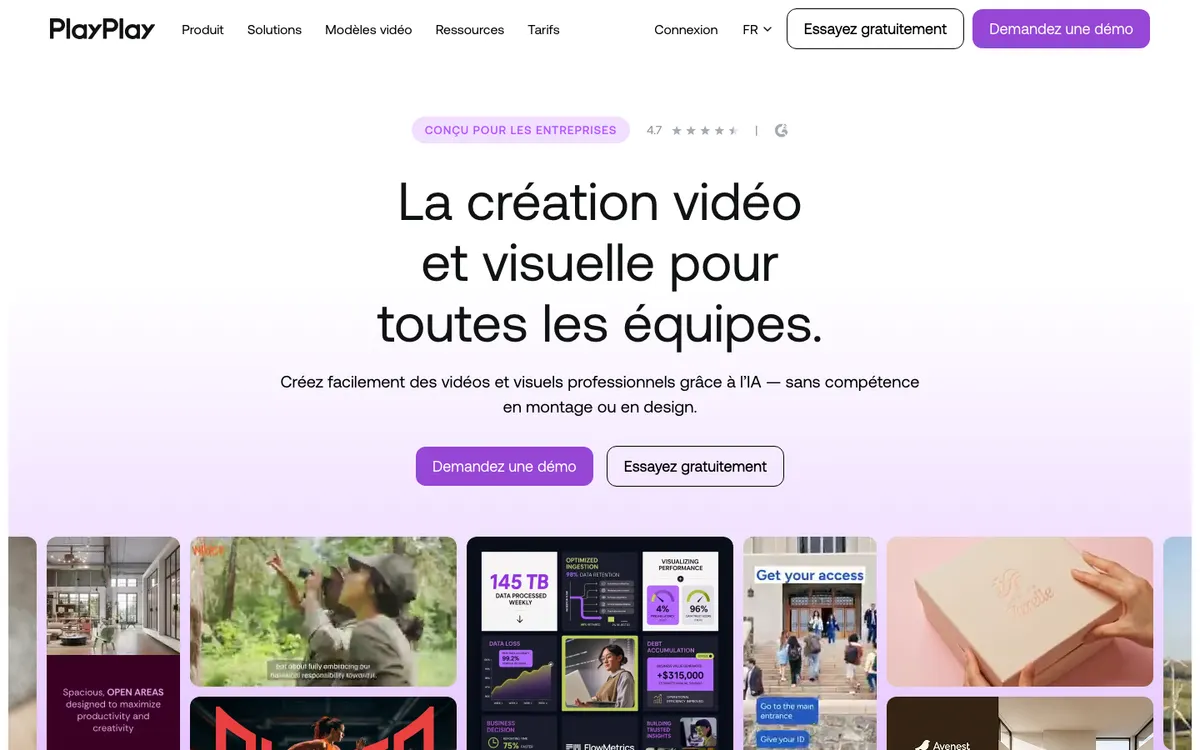 Page d'accueil de PlayPlay
