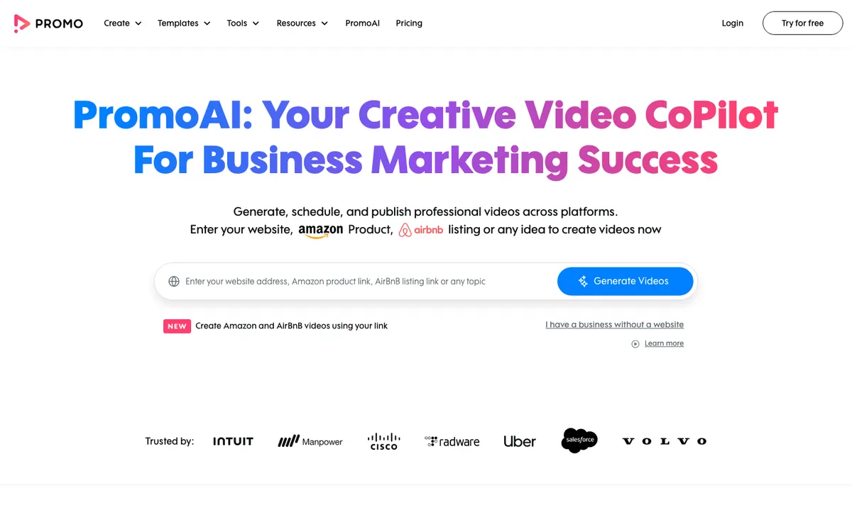 Page d'accueil de Promo.com