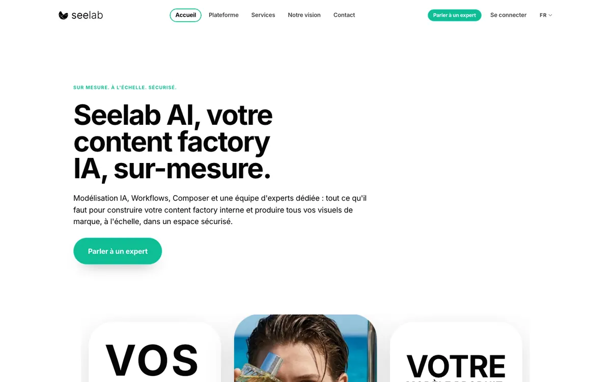 Page d'accueil de Seelab