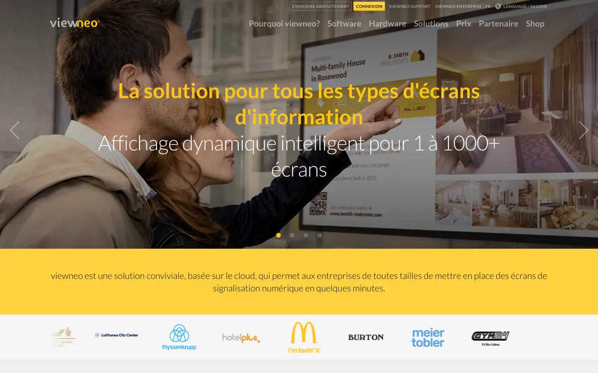 Page d'accueil de viewneo